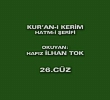 Kuran- Kerim Hatm-i erifi | 26. Cz