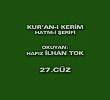 Kuran- Kerim Hatm-i erifi | 27. Cz